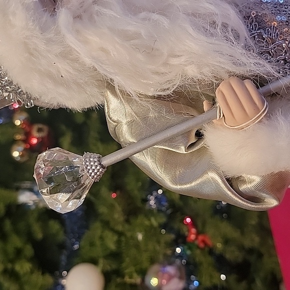 Silver Santa Claus Christmas Figure 18" - Picture 8 of 10